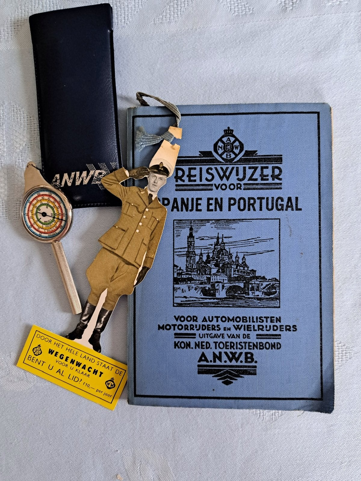 Leuk oud boekje ANWB incl curvimeter 1955, Ophalen of Verzenden