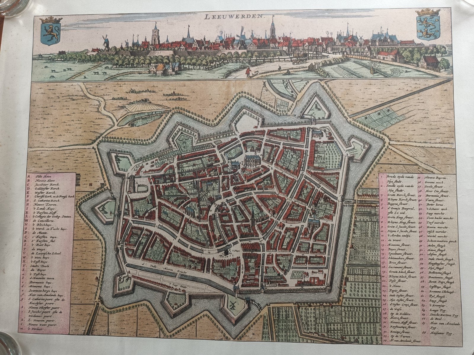 Poster van Leeuwarden, Antiek en Kunst, Kunst | Etsen en Gravures, Ophalen of Verzenden