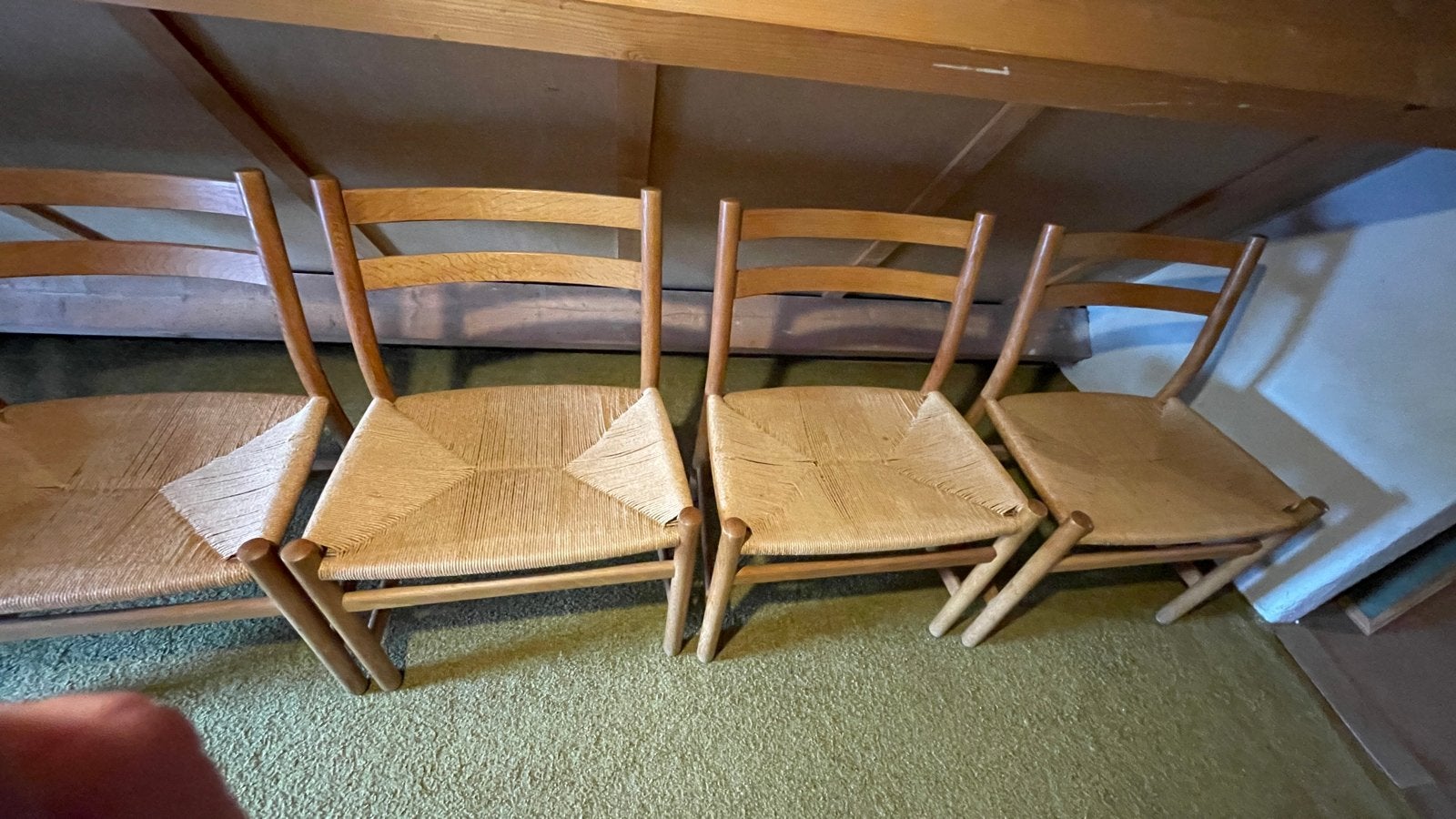 6 Deense eiken eetkamerstoelen CH 47 Hans Wegner