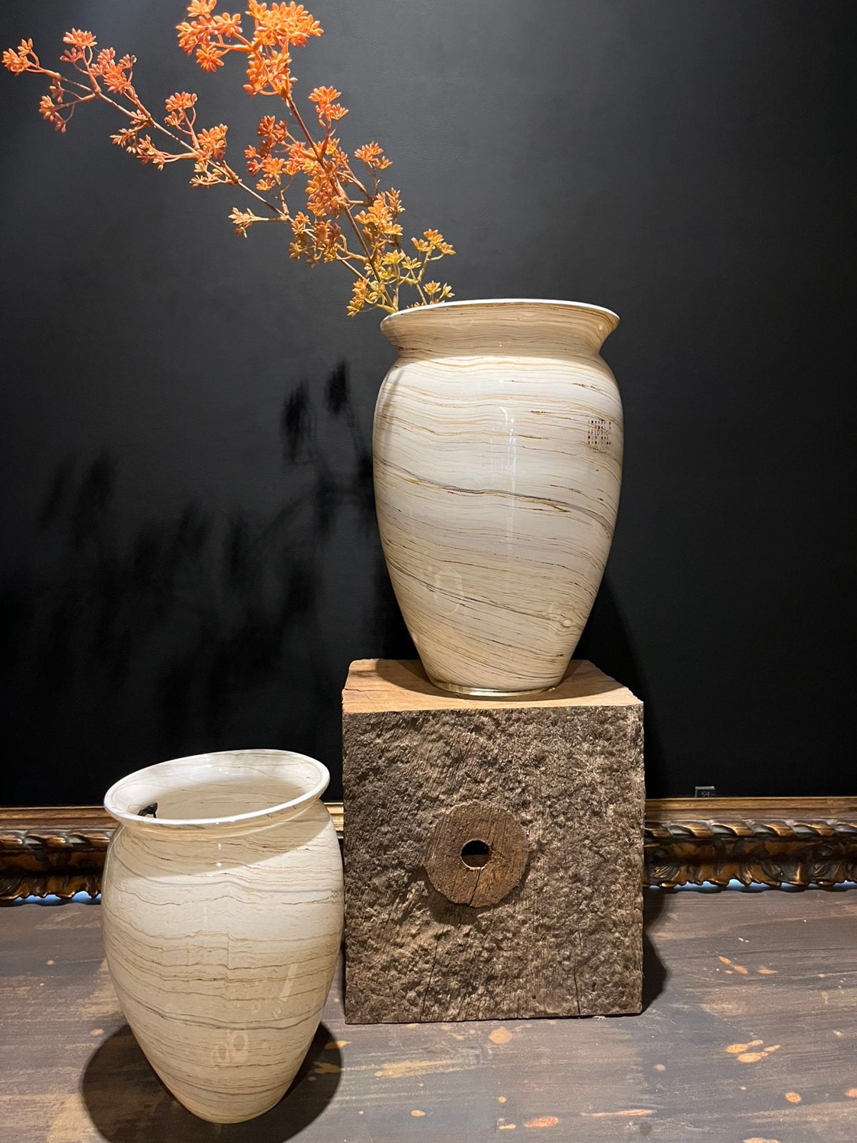 Prachtige nieuwe vazen van Fidrio glas in beige, Huis en Inrichting, Met patroon/structuur, Nieuw, Ophalen of Verzenden, Glas