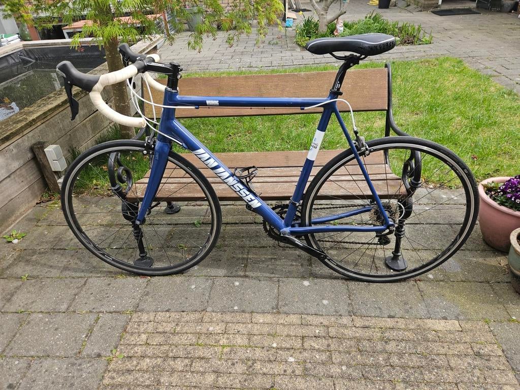 Jan Janssen Racefiets - Blauw, Goede Staat, Fietsen en Brommers, Fietsen | Racefietsen, 28 inch, Aluminium, Ophalen of Verzenden