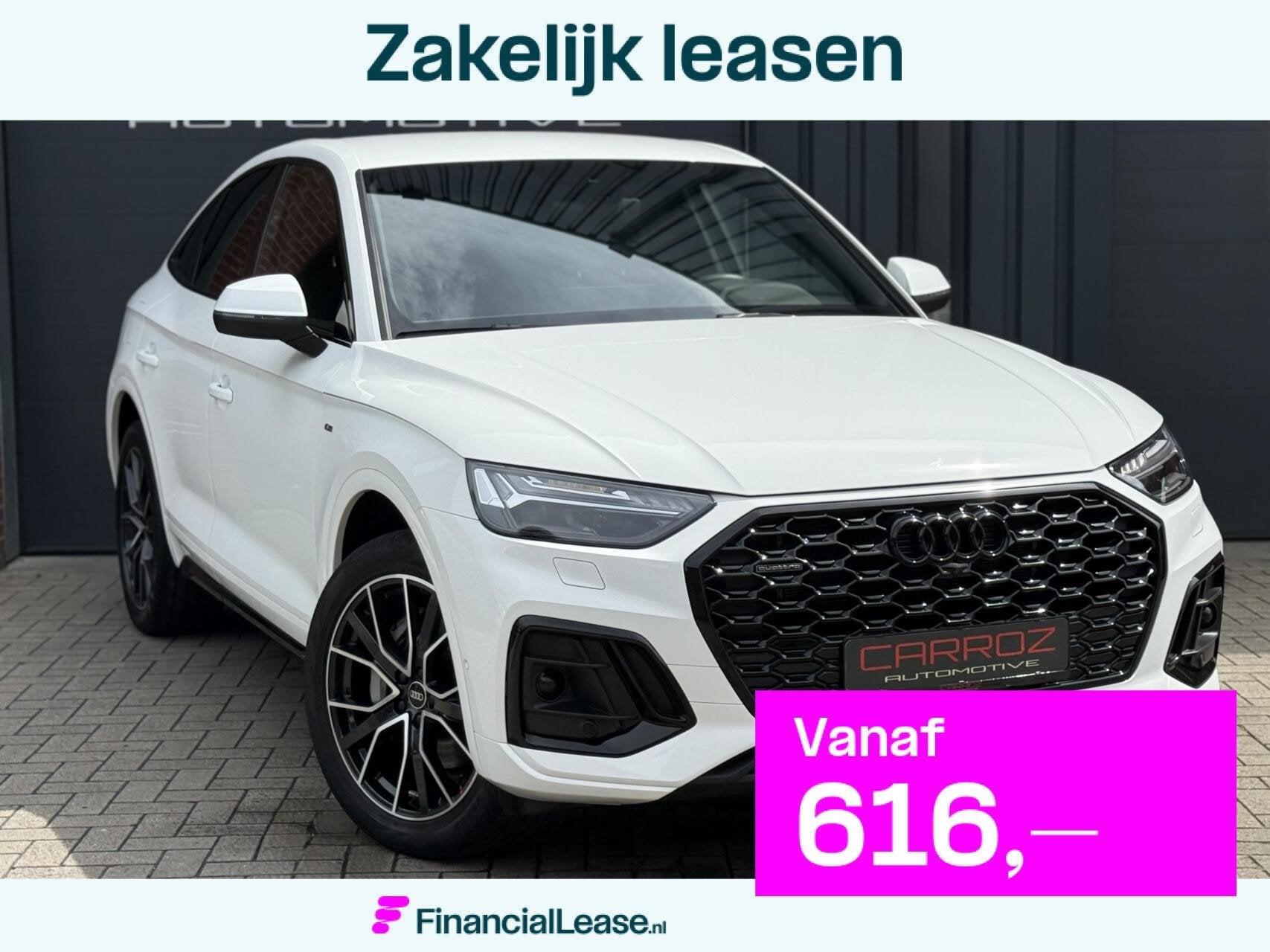 Audi Q5 50 TFSI e S Line Matrix 360 CarPlay Trekhaak Cruise, Automaat, Gebruikt, 4 cilinders, Wit