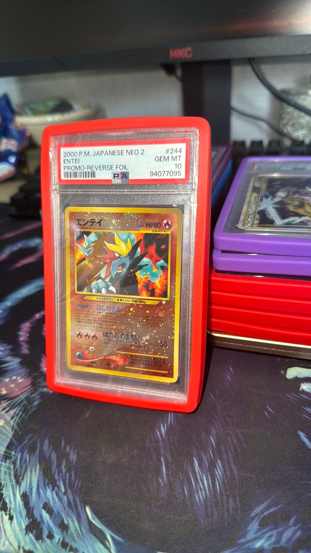 Entei promo revusre holo japans psa 10 met swirl, Ophalen of Verzenden, Zo goed als nieuw