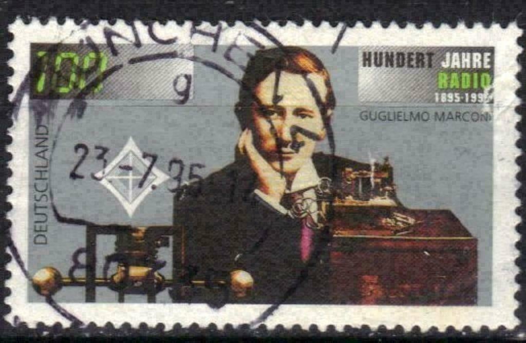 Duitsland 1995 - Yvert 1635 - 100 Jaar Radio - Marconi (ST), Verzenden, 1990 tot heden, Gestempeld