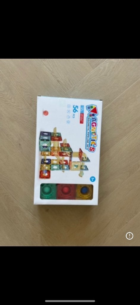 Nieuw! Magnetic tiles met knikkerbaan 56 stuks, Overige merken, Nieuw, Ophalen of Verzenden, X