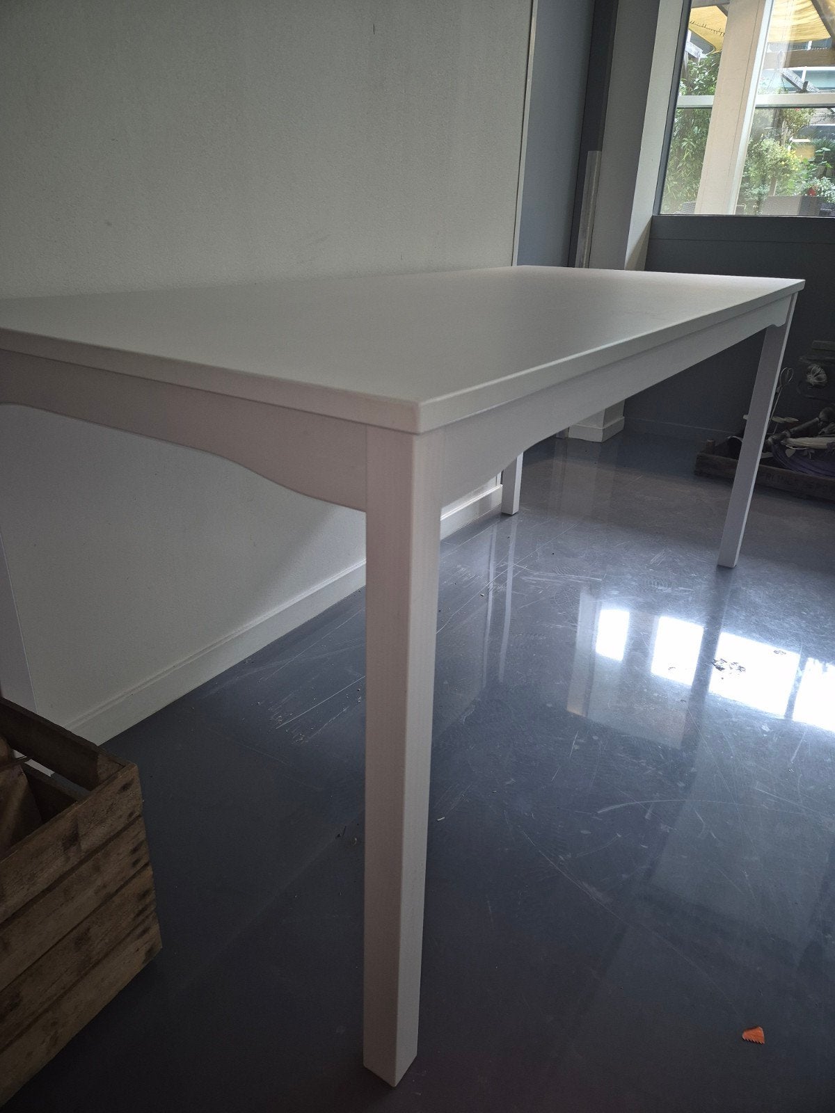 Witte IKEA tafel - Eettafel of bureau, Gebruikt, 150 tot 200 cm, Vier personen, Rechthoekig