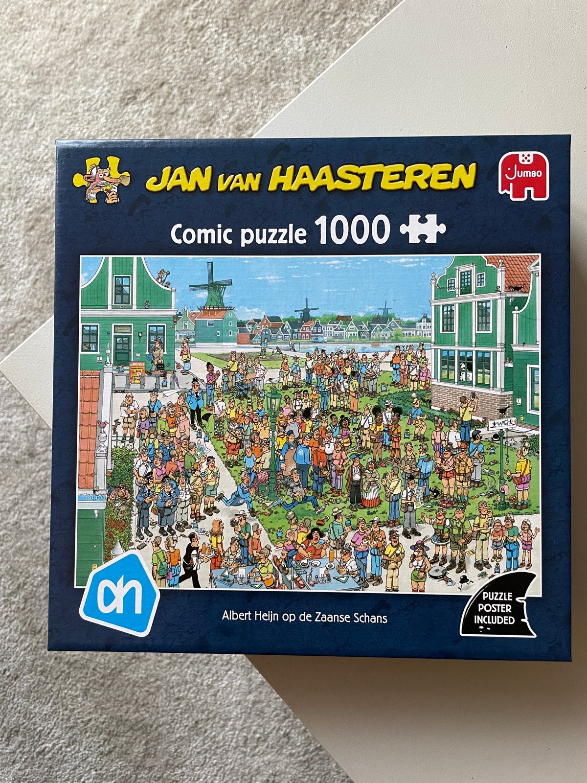 NIEUW - Jan van Haasteren - AH op de Zaanse Schans - 1000stk, Ophalen of Verzenden, 500 t/m 1500 stukjes, Nieuw, Legpuzzel