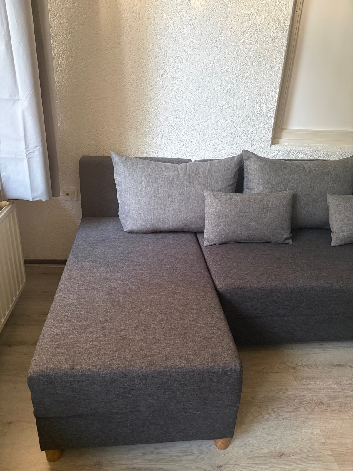 Jysk hampen slaapbank, Ophalen, 125 tot 150 cm, Driepersoons, Zo goed als nieuw
