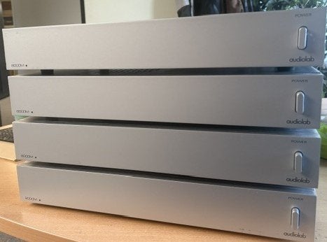 Audiolab 8000M mono-versterkers met garantie ( 4 stuks), Zo goed als nieuw, 120 watt of meer, Stereo, Ophalen