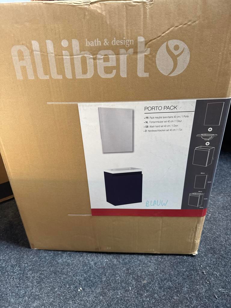 Allibert Badkamermeubel Porto Pack - Blauw - Nieuw in doos, Ophalen of Verzenden, Zo goed als nieuw