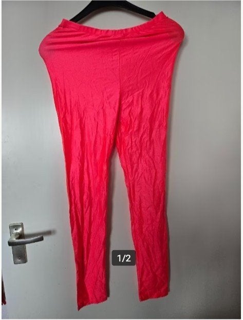 Disco, flower Power Roze lange broek mt S / M, Maat 38/40 (M), Carnaval, Nieuw, Ophalen of Verzenden