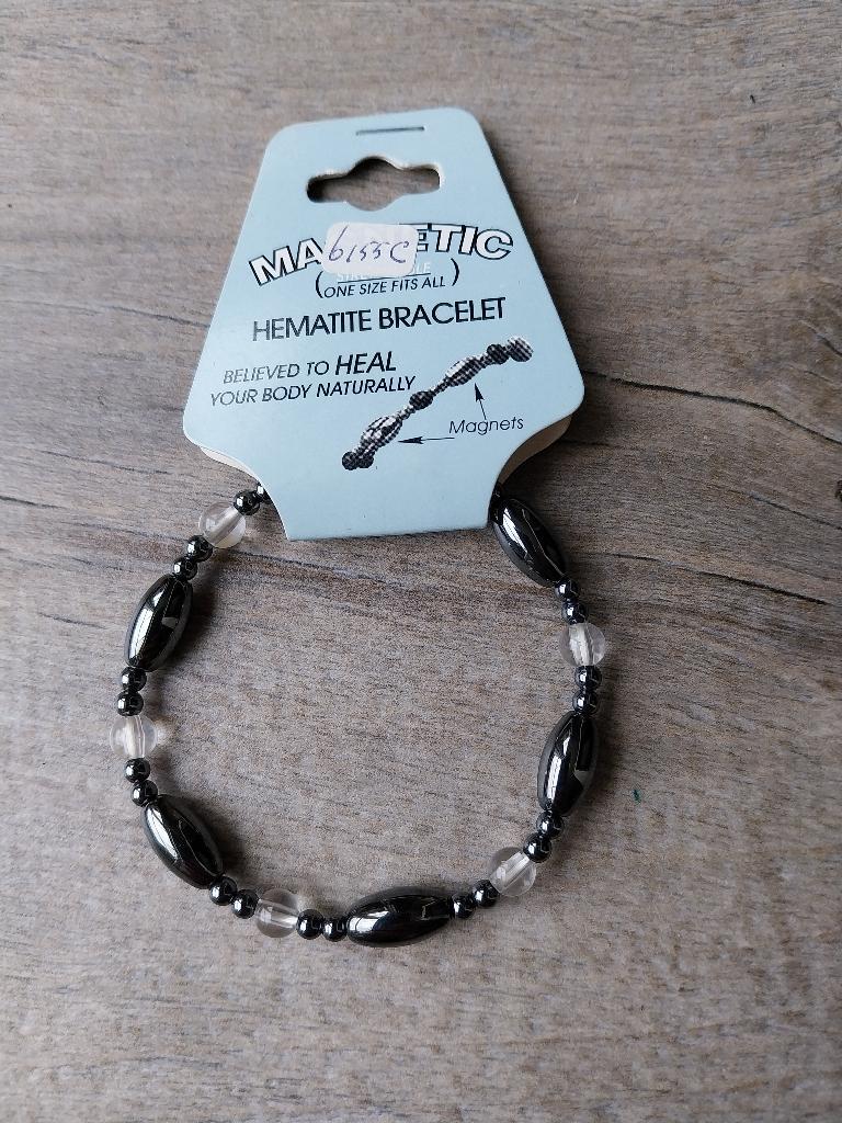 Magnetic magnetische armband antraciet grijs kleurloos NIEUW, Overige materialen, Overige kleuren, Nieuw, Ophalen of Verzenden