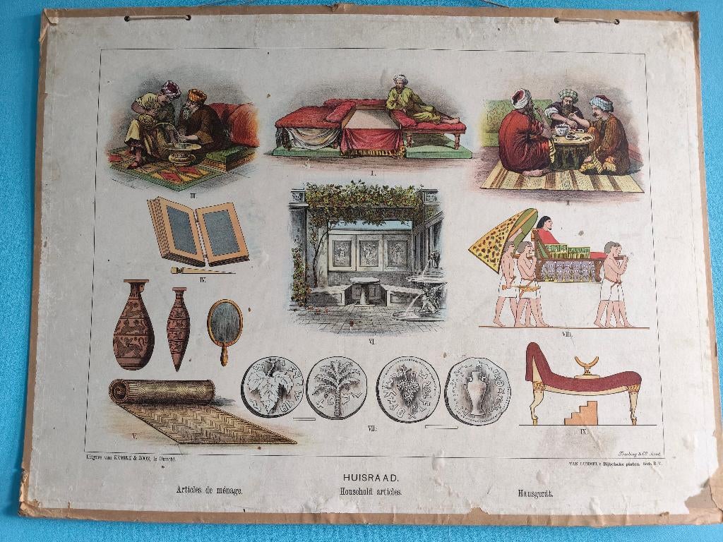 Ned. Schoolplaat Van Lummel's periode 1910-1950 Huisraad, Ophalen, Geschiedenis