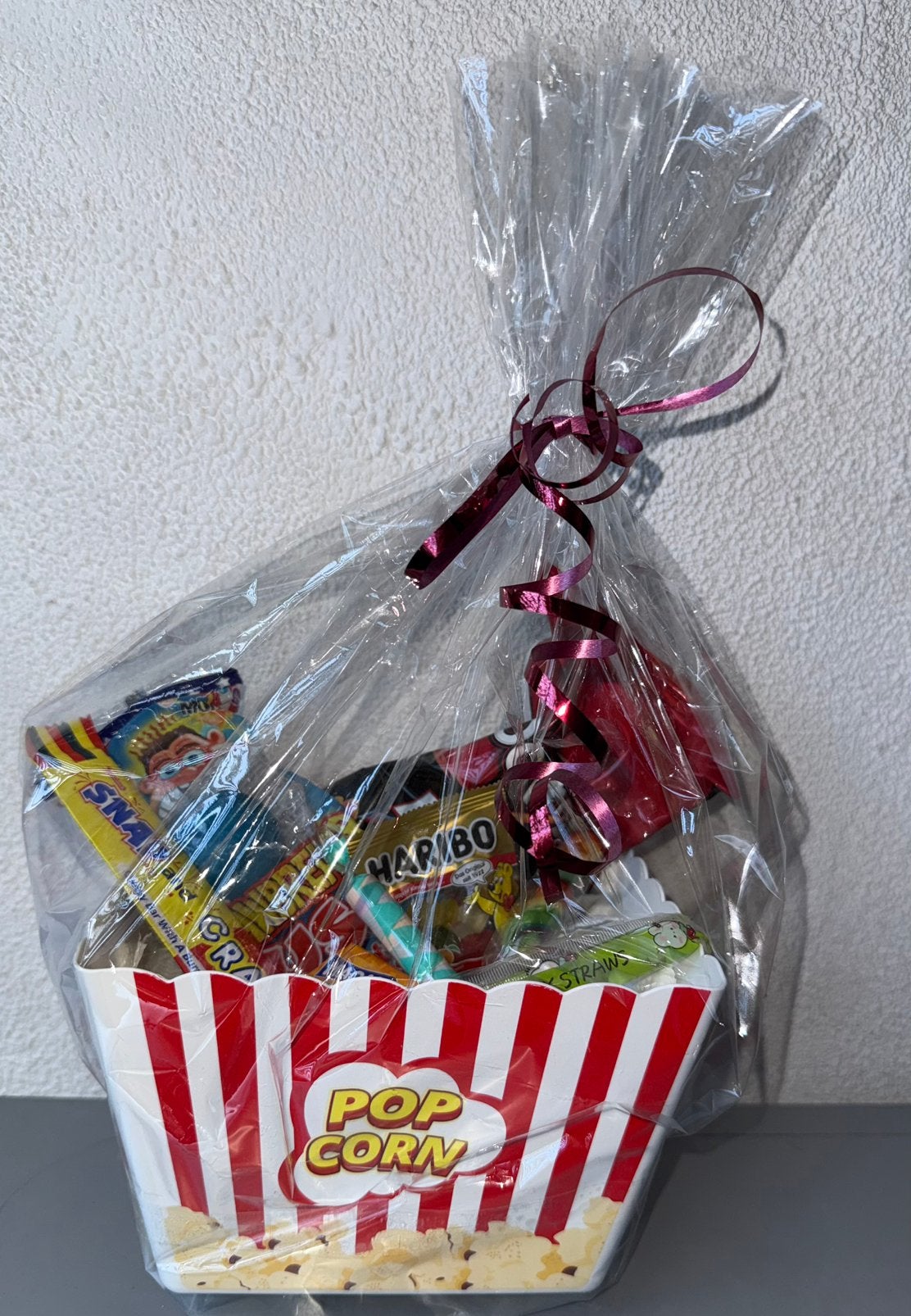 Snoep pakketje in popcorn bakje plastic, Ophalen, Nieuw, Overige typen, Verjaardag