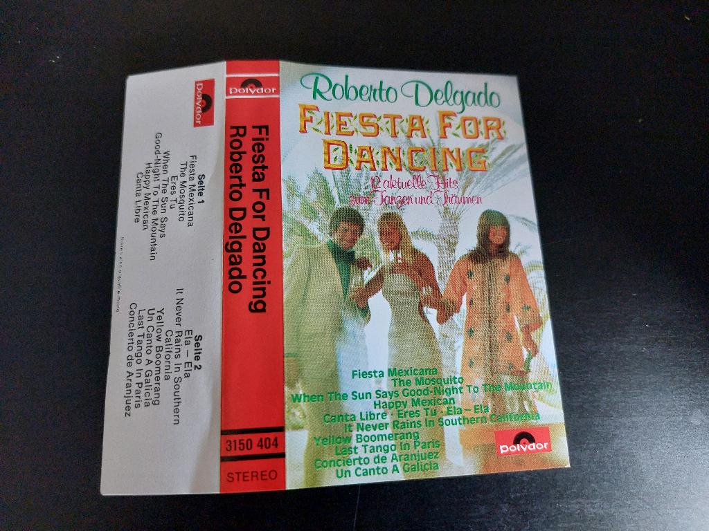 ROBERTO DELGADO - FIESTA FOR DANCING (MC), Cd's en Dvd's, 1 bandje, Ophalen of Verzenden, Zo goed als nieuw, Origineel