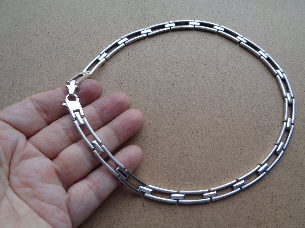 zilveren royale ketting met grote schakels [102], Ophalen of Verzenden, Zo goed als nieuw, Zilver, Zilver