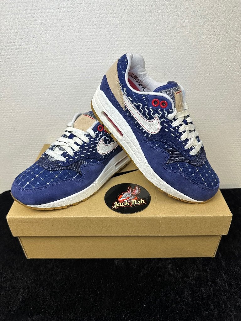 Nike air Max 1 Denham - size 36,5, Blauw, Nieuw, Ophalen of Verzenden, Sneakers of Gympen