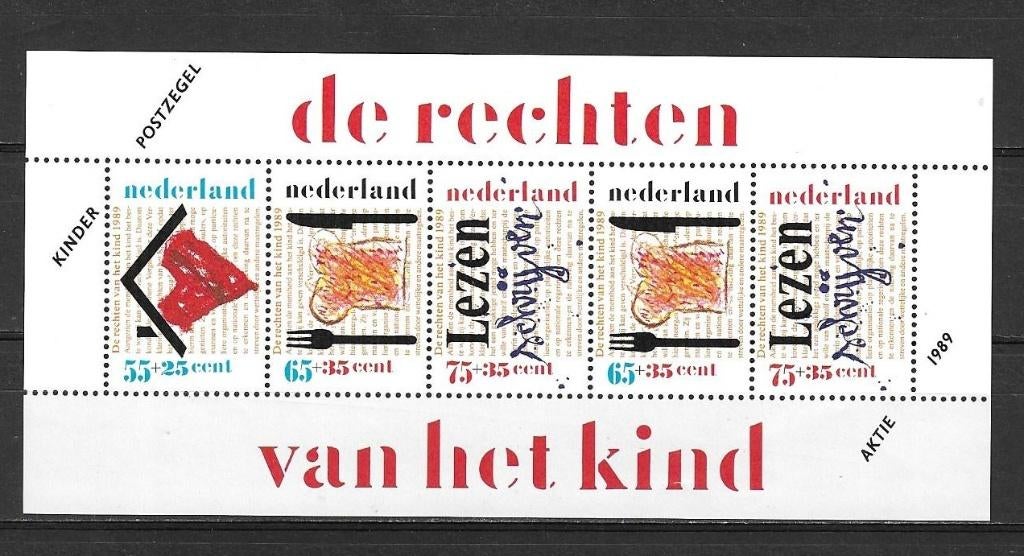 KINDERZEGELBLOK NVPH NR 1438 POSTFRIS UIT 1989, Postzegels en Munten, Postzegels | Nederland, Ophalen of Verzenden, Na 1940, Postfris
