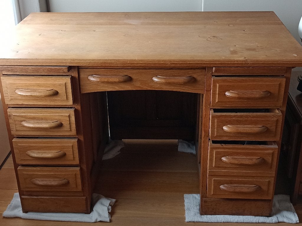 Antiek eiken bureau, Antiek en Kunst, Ophalen