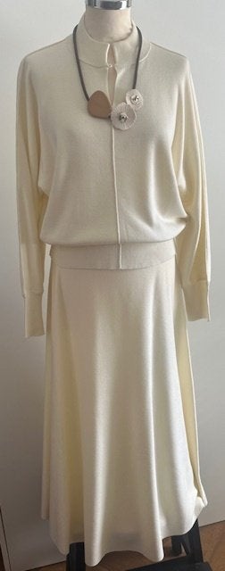 Mooie Rok en Trui van Caroline biss 42-44 ecru, Kleding | Dames, Verzenden, Beige, Maat 42/44 (L), Nieuw
