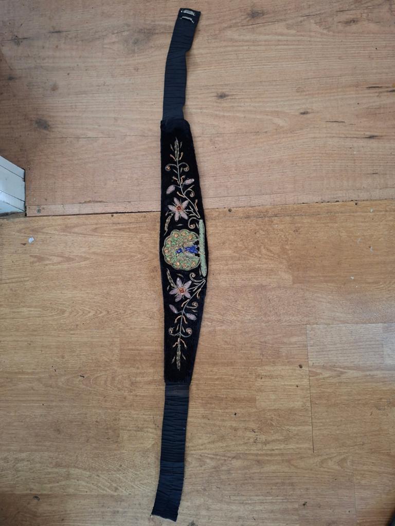 Vintage ceintuur met pauw, Ophalen of Verzenden