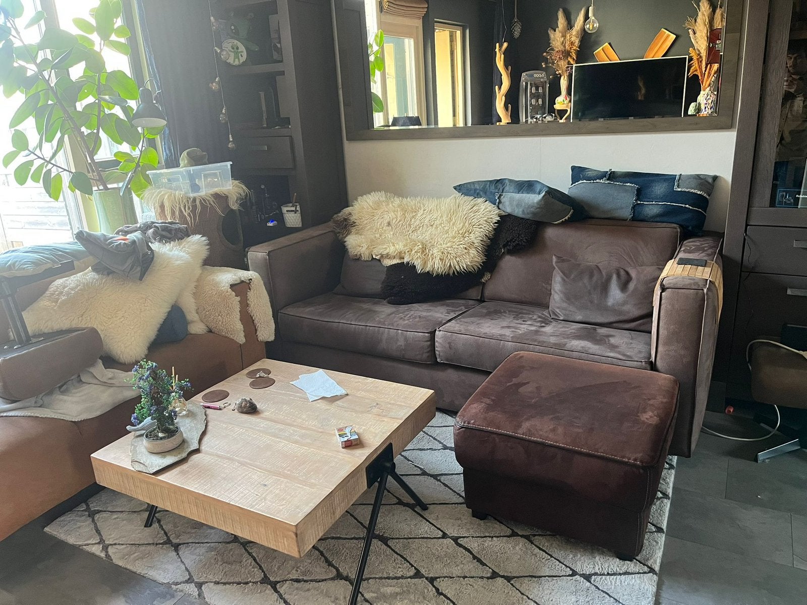 Mooie salon tafel 80x80x39, 100 tot 150 cm, Zo goed als nieuw, Rechthoekig, 50 tot 100 cm