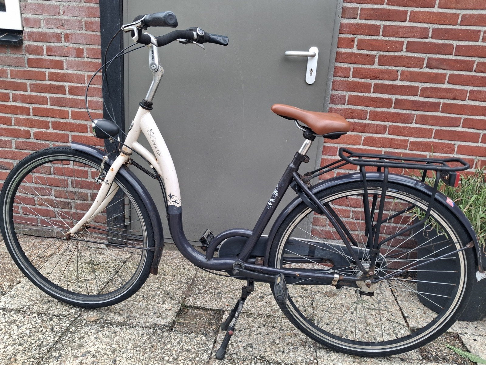 dames fiets, nonna red, Ophalen, Gebruikt, Staal, Velgrem