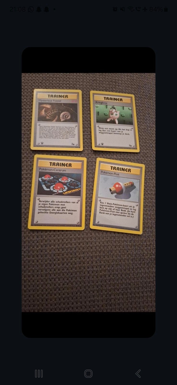 Base set jungle fossil fosil first edition 1 ste editie nl, Ophalen of Verzenden, Zo goed als nieuw