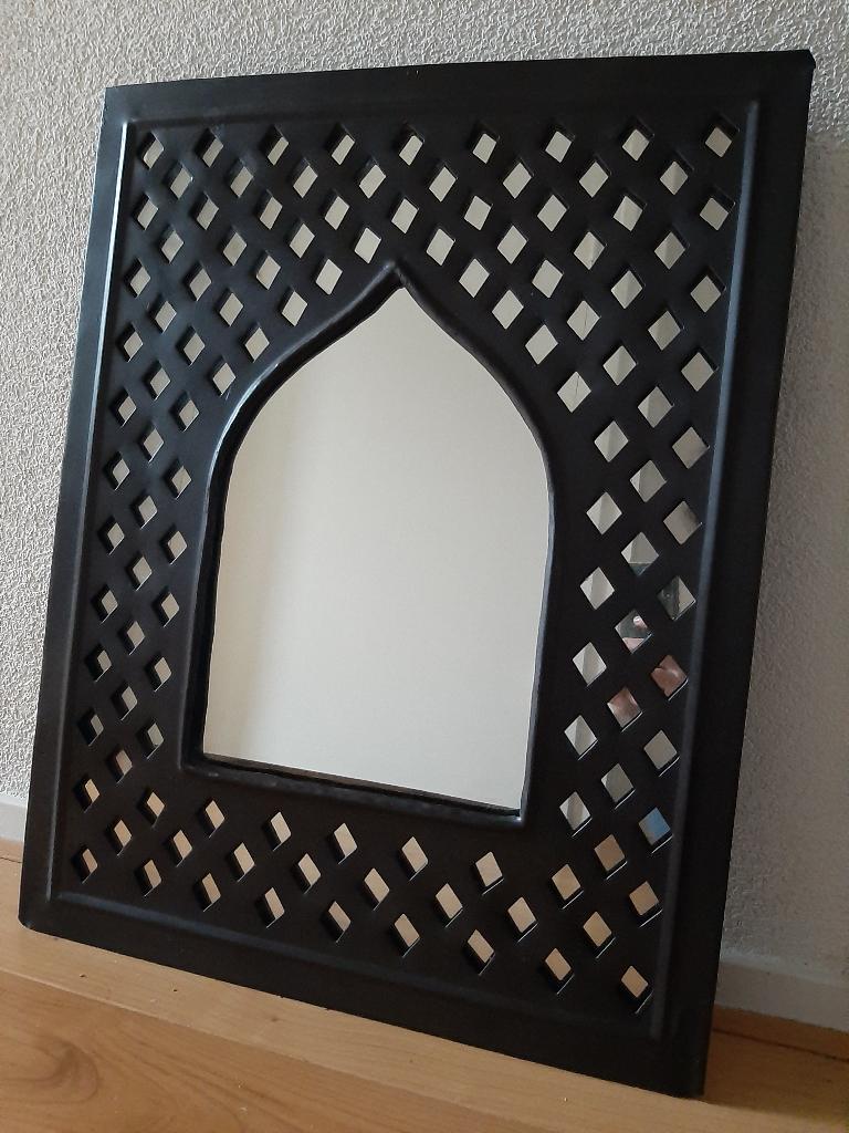 Oosterse spiegel (Made India), Ophalen, Gebruikt, Minder dan 100 cm, Rechthoekig