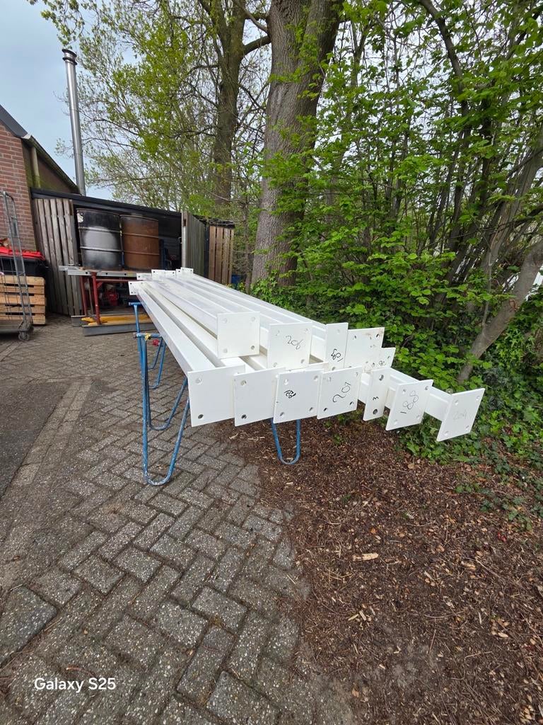 Stalen kokers 80x80, Doe-het-zelf en Verbouw, Metalen, Ophalen, Zo goed als nieuw, IJzer