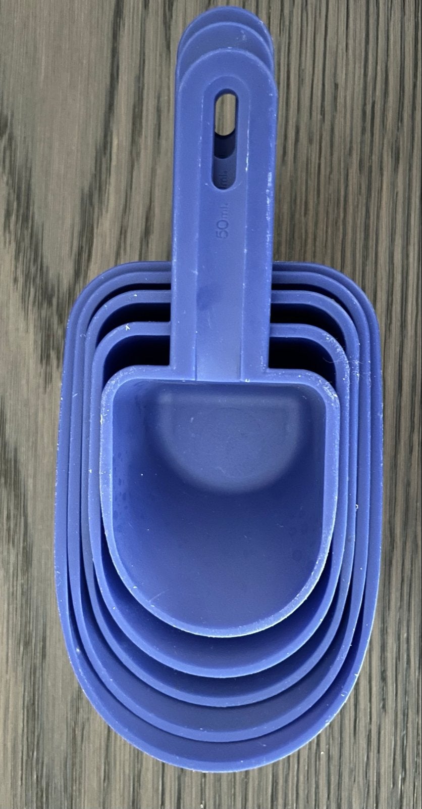 Set van 5 in 1 Tupperware maatlepels/schepjes, Kunststof, Ophalen of Verzenden, Overige merken, Overige typen