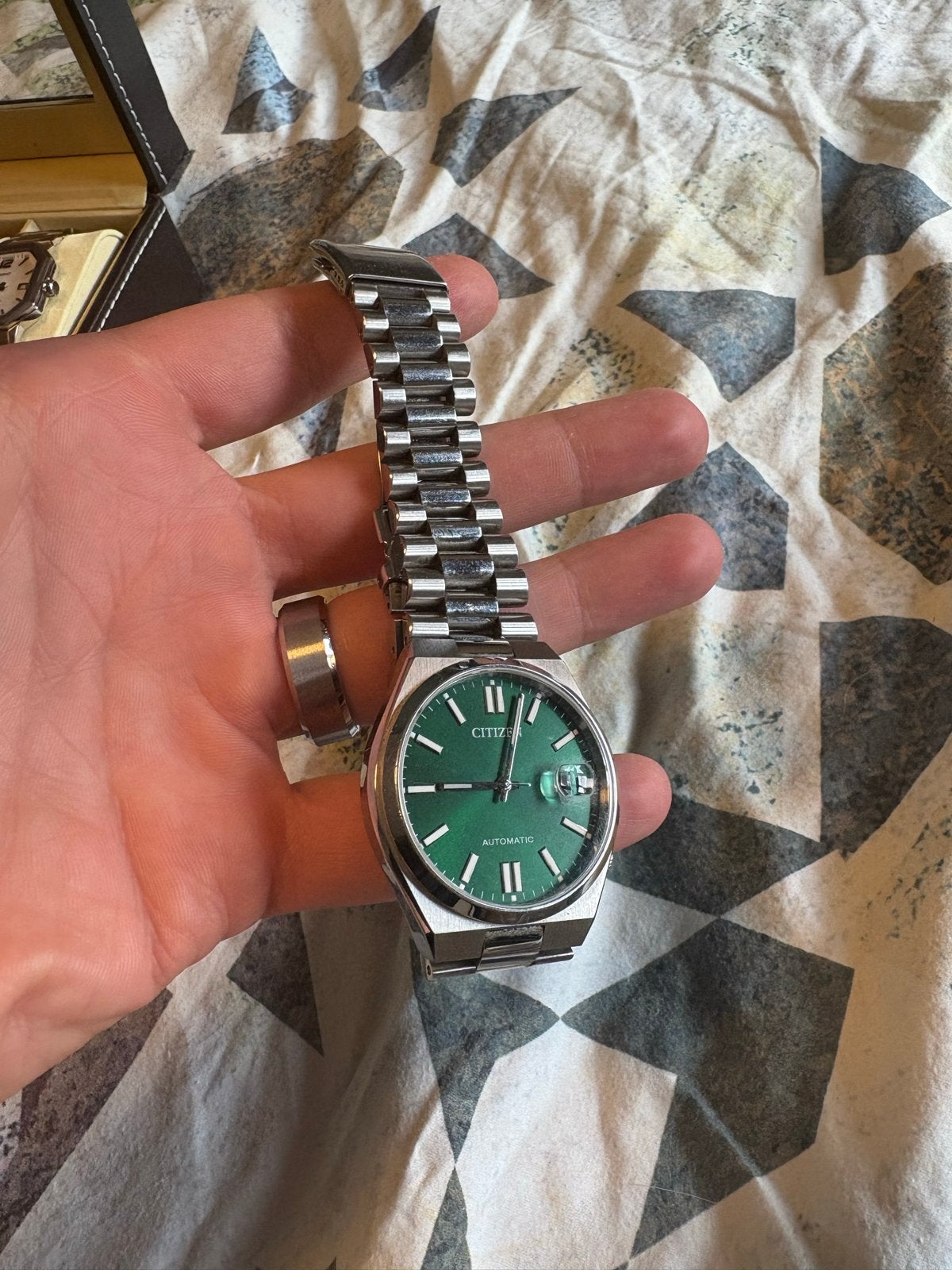 Citizen Tsuyosa Automatic Horloge Groene for trade, Staal, Ophalen of Verzenden, Zo goed als nieuw, Polshorloge