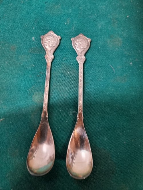 koffielepels koningin juliana 2 stuks, Ophalen of Verzenden, 'T Olde Gre-j, Info@toldegrej.nl, Endepoelstraat 20f Didam
