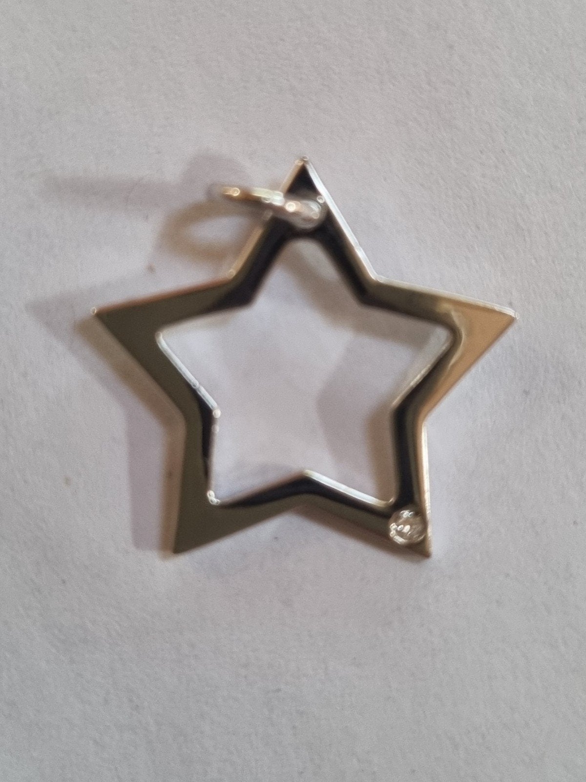 Witgouden hanger ster, Verzamelen, Speldjes, Pins en Buttons, Verzenden, Nieuw
