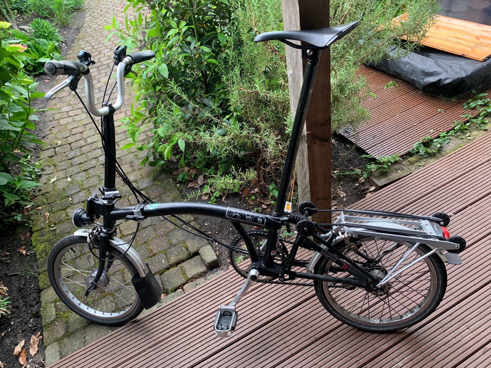 Brompton zwart MR3, Fietsen en Brommers, Fietsen | Vouwfietsen, Ophalen of Verzenden, Zo goed als nieuw, 16 tot 18 inch, Brompton