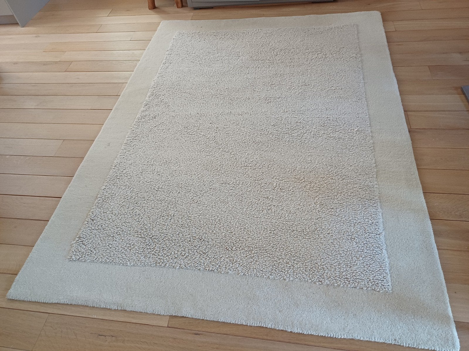 gebroken wit wollen tapijt. 170 bij 230 cm., Ophalen, Wit, 150 tot 200 cm, 200 cm of meer