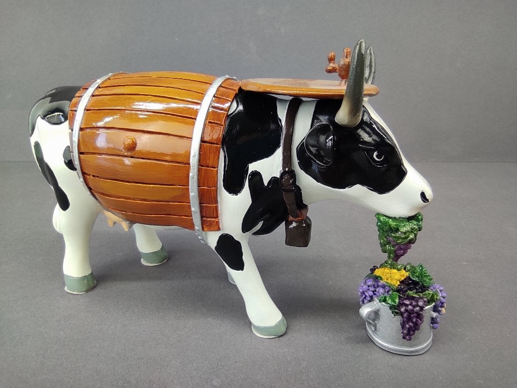 CowParade / Cow Parade Koe “Clarabelle the Wine Cow” MEDIUM, Ophalen of Verzenden, Beeld, Meerkleurig, Handgemaakt
