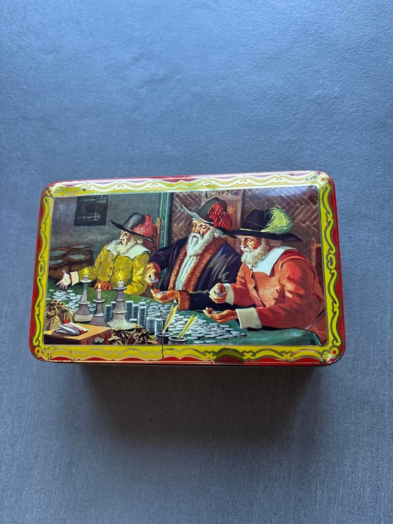 Antiek Zwolse Blauwvinger blik - Historisch verzamelobject, Verzamelen, Blikken, Ophalen of Verzenden, Gebruikt, Overige, Overige merken