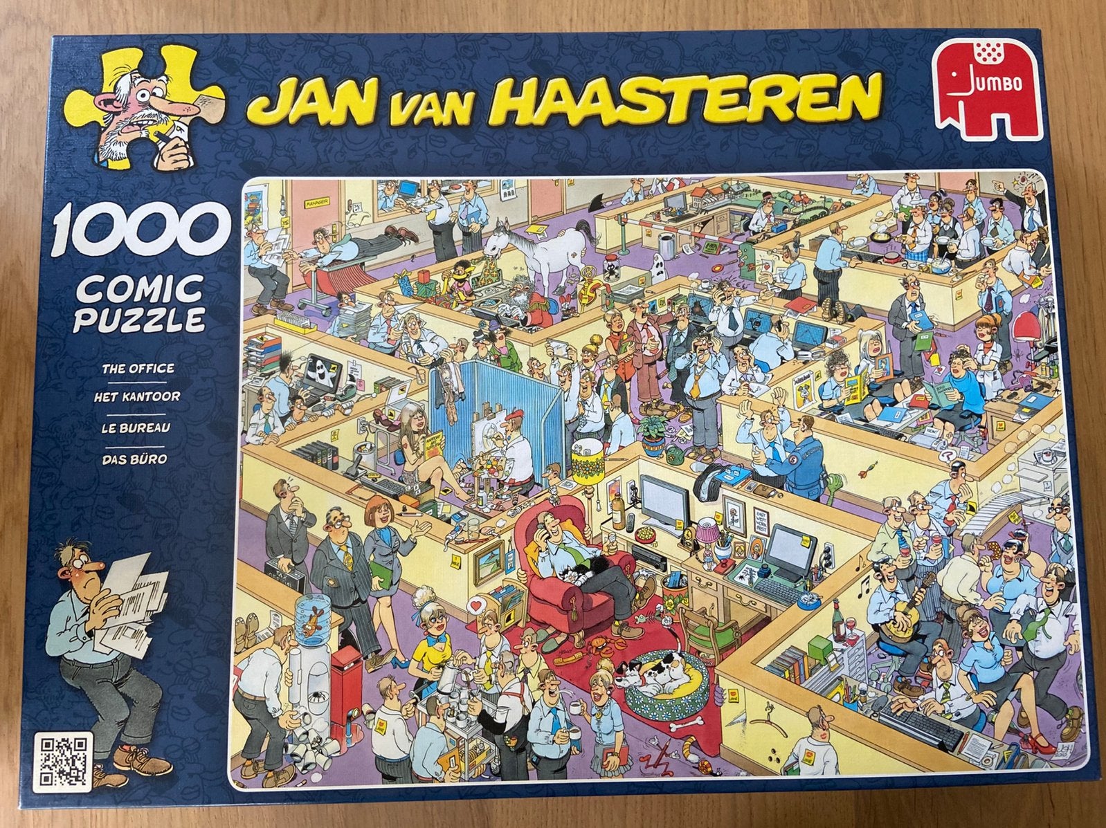 Puzzel Jan van Haasteren 1000 stukjes, Het kantoor, Ophalen of Verzenden, 500 t/m 1500 stukjes, Zo goed als nieuw