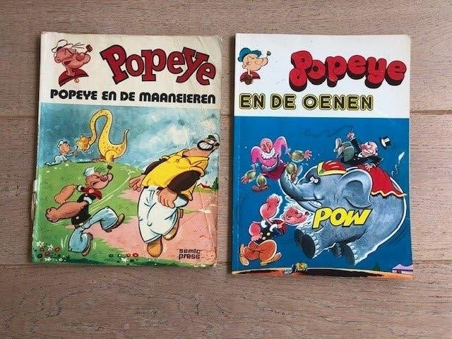 Popeye 2 stripboeken, Gelezen, Ophalen of Verzenden, Bud Sagendorf, Meerdere stripboeken