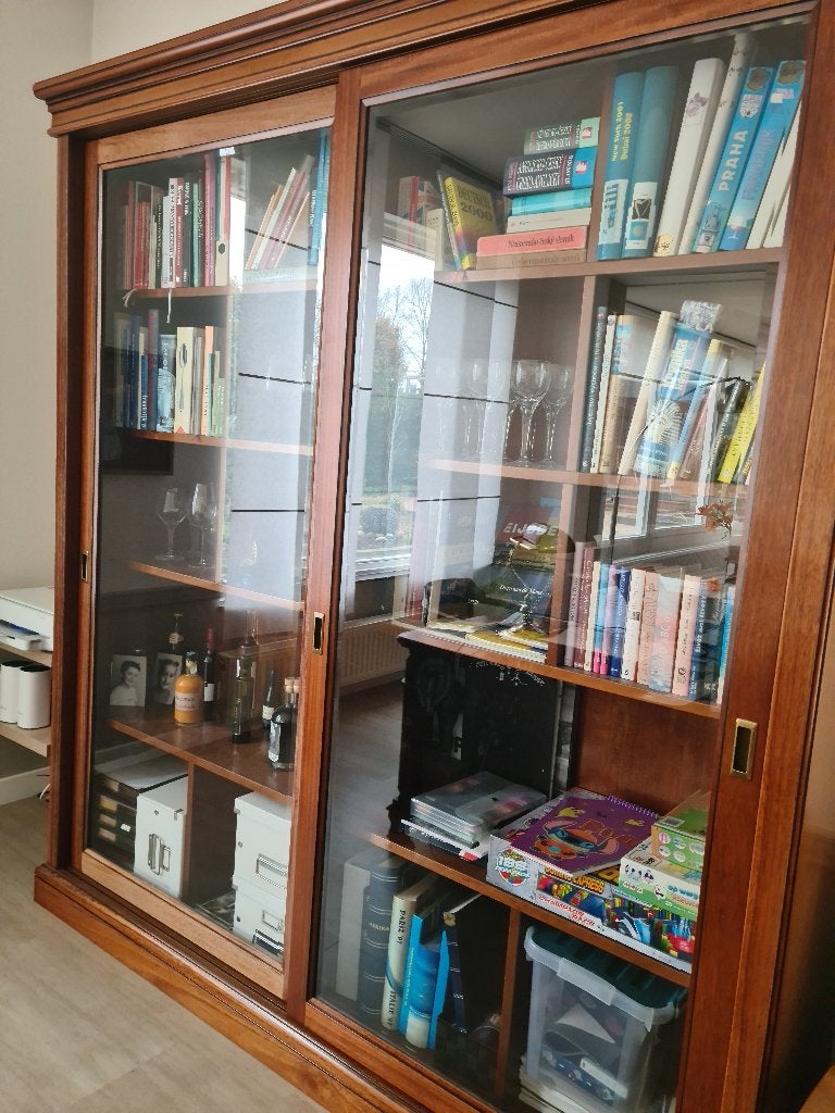 boekenkast / vitrinekast, Ophalen, Zie foto, 200 cm of meer, 200 cm of meer