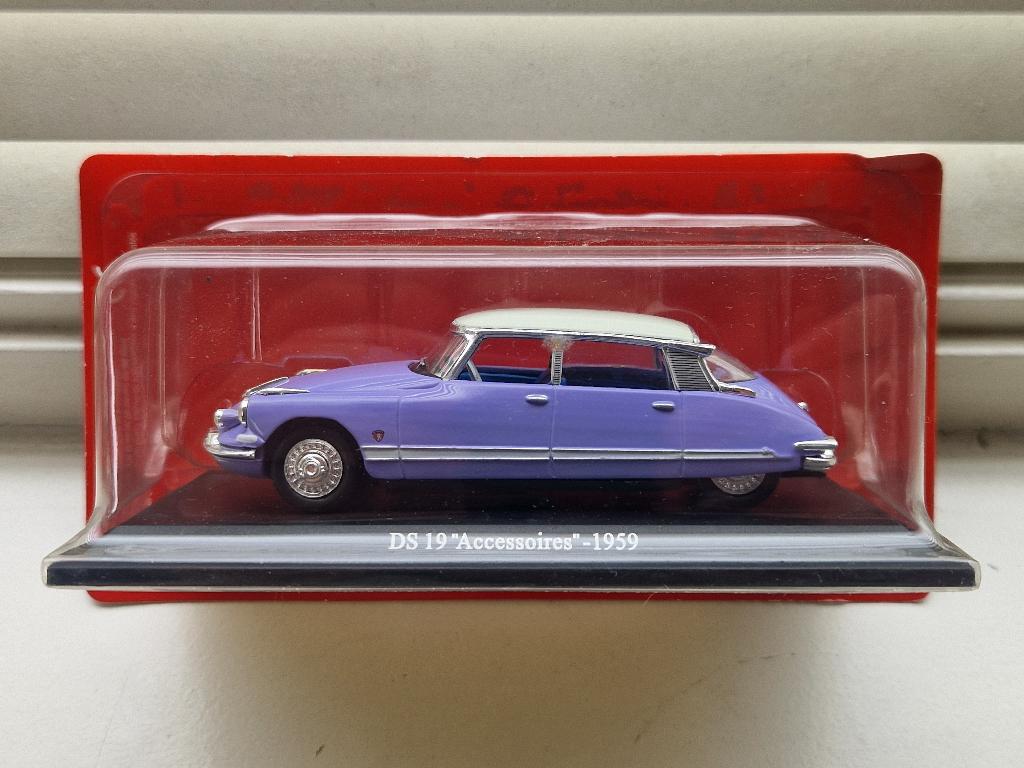Atlas - Citroen DS 19 accessoires 1959 - paars 1:43 - GOED, Ophalen of Verzenden, Gebruikt, Auto, Overige merken