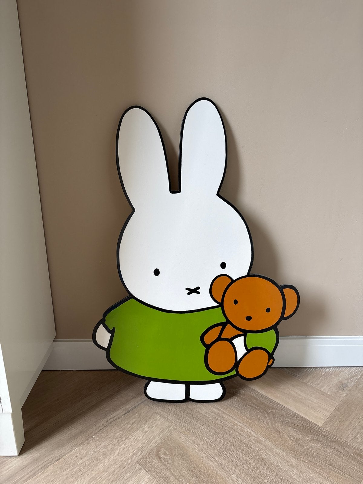 Grote Houten Nijntje Wanddecoratie - 70 cm, Overige merken, Ophalen of Verzenden, Zo goed als nieuw, Wanddecoratie