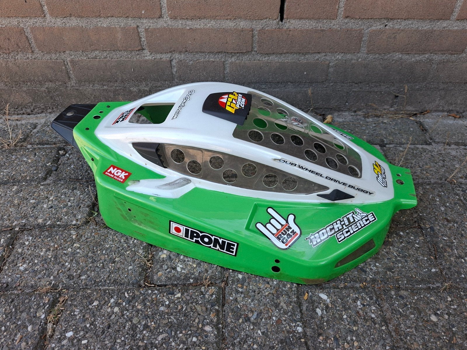 MCD RR5 Body - Groen/Wit, Ophalen of Verzenden, Gebruikt, Overige schalen, Auto offroad