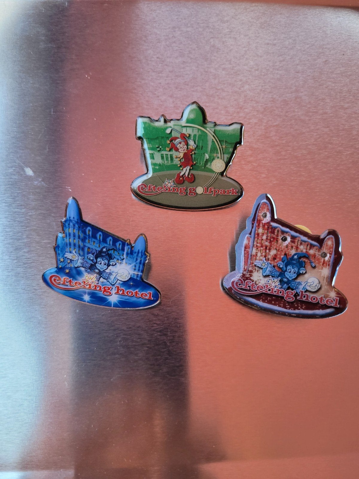 Efteling Hotel Pins - Set van 3, Ophalen of Verzenden, Gebruikt, Button of Speldje