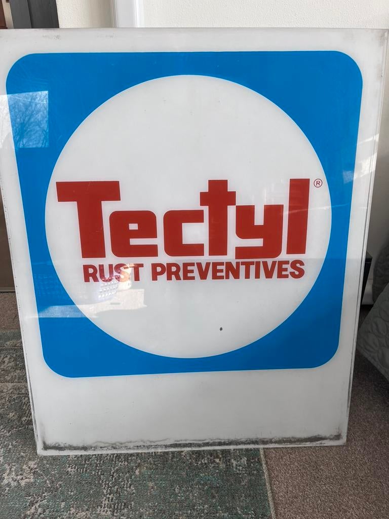 Tectyl reclame plaat vintage, Ophalen of Verzenden, Zo goed als nieuw, Reclamebord