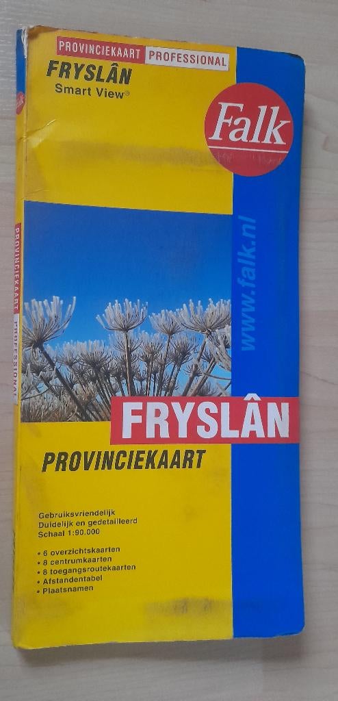 FALK PROVINCIEKAART FRYSLAN PROFESSIONAL SCHAAL 1:90.000, Ophalen of Verzenden, Gelezen, Overige onderwerpen