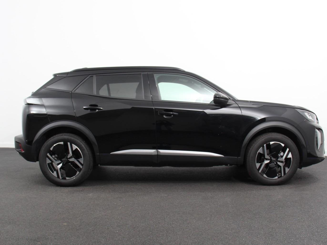Peugeot 2008 1.2 Hybrid 136 pk Automaat Allure Navigatie App, 1272 kg, Leder en Stof, Zwart, Bedrijf