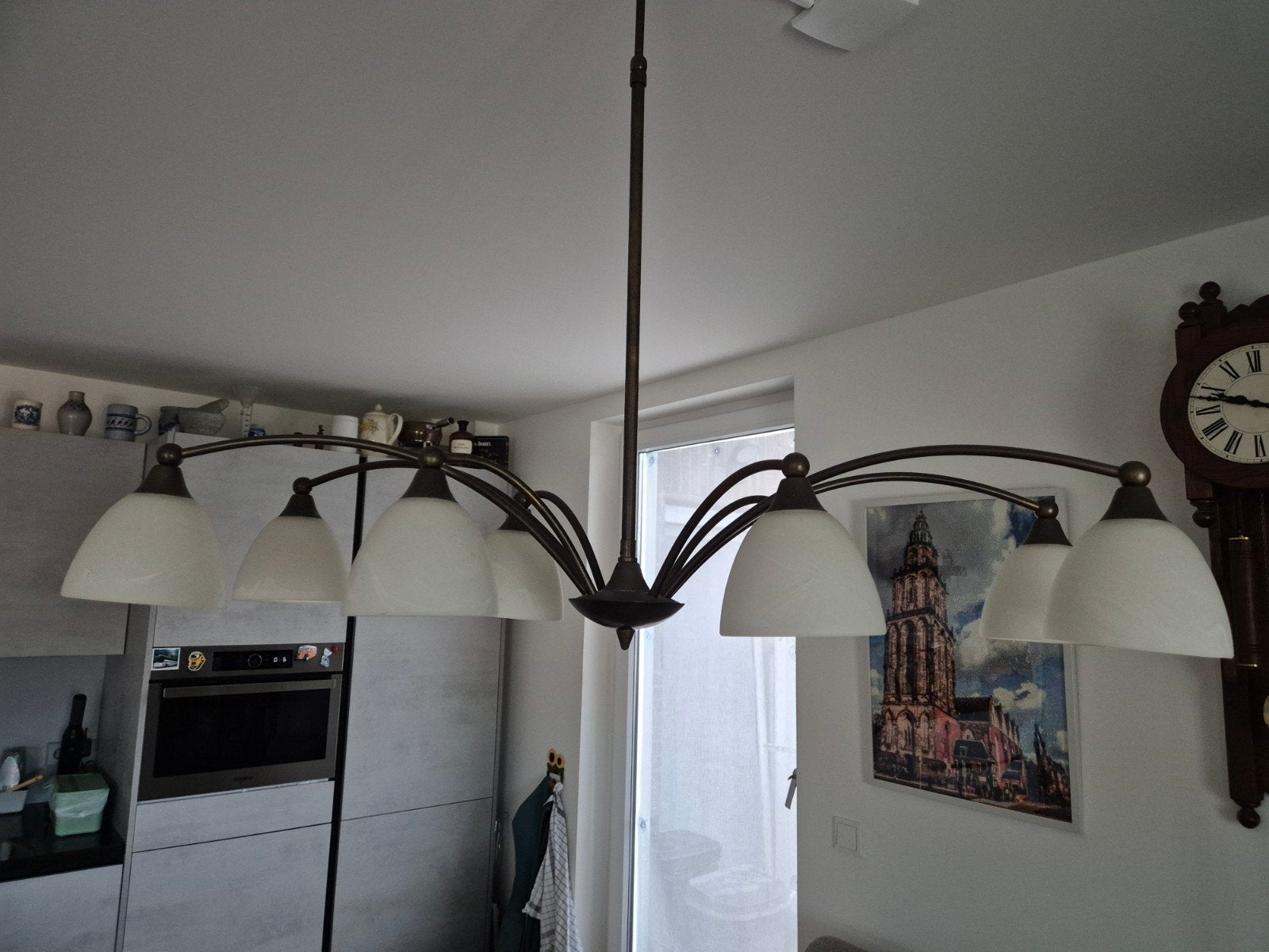 Te Koop hanglamp, Klassiek, E14 (klein), Ophalen of Verzenden, Zo goed als nieuw