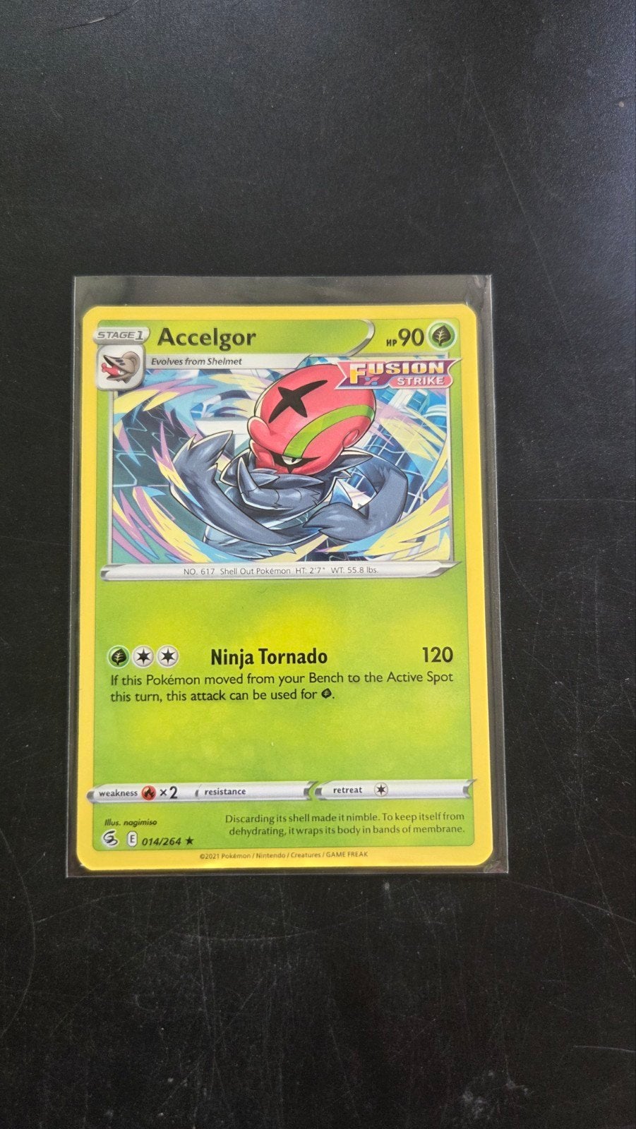 Accelgor (rare) 014/264 Fusion Strike Pokémon Kaart, Verzenden, Zo goed als nieuw, Losse kaart